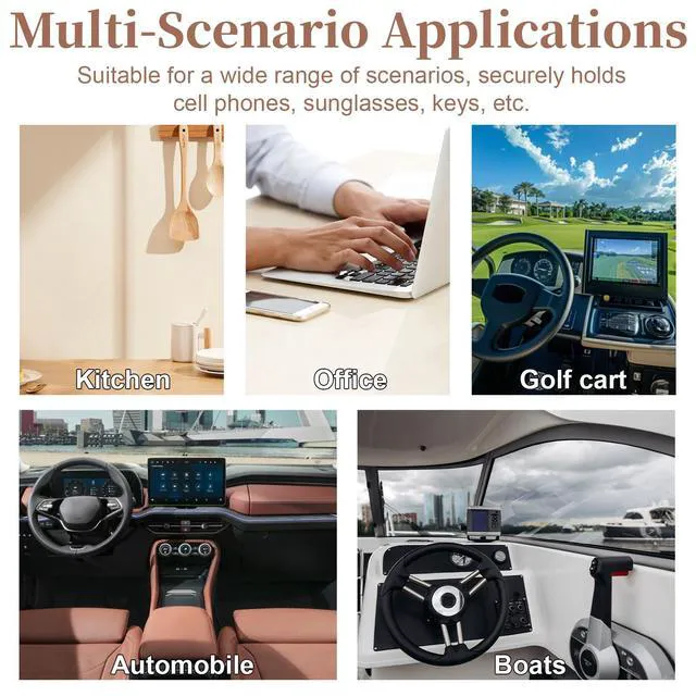 Alt view image 7 of 7 - Dash Mat for Car, 10.8" x 6.4" Anti Slip Dashboards Mat | Dashboard Sticky Pads, Car Dash Non Slip Mat, Dashboard Accessories for Cell Phone, Sunglasses, Keys Electronic Devices