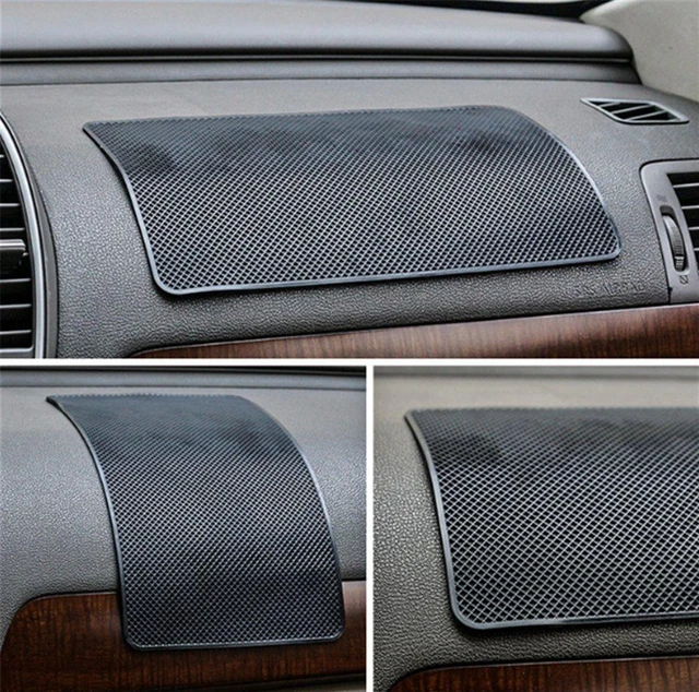 Alt view image 4 of 4 - Grid-slip matsExtra Large 27 x 15cm Magic Anti-Slip Non-Slip Mat Car Dashboard Sticky Pad Adhesive Mat for Cell Phone, CD, Electronic Devices, iPhone, Black