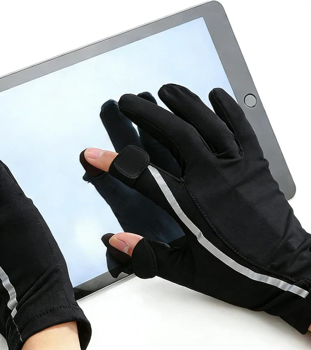 Alt view image 2 of 6 - Lightweight Ice Silk Cycling Bike Gloves - TouchscreenOpen Finger Anti Slip