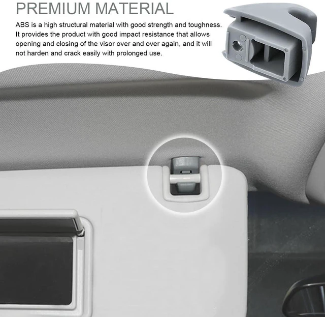 Alt view image 5 of 7 - 2PCS Sun Visor Support Retainer Clip, Sunvisor Holder Hook, Anti Vibration Sun Visor Bracket Holder, Fit for Chevy Cruze Sonic Spark and Buick Verano, Replaces OEM# 95994975, 95994976 (Gray)