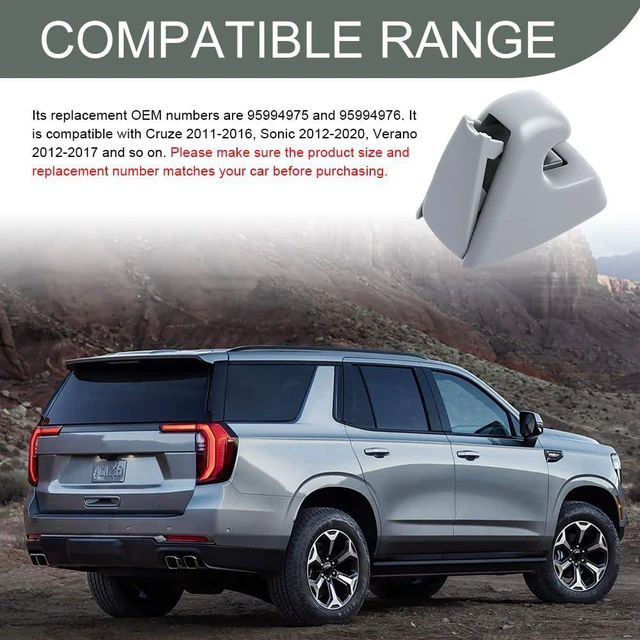 Alt view image 6 of 7 - 2PCS Sun Visor Support Retainer Clip, Sunvisor Holder Hook, Anti Vibration Sun Visor Bracket Holder, Fit for Chevy Cruze Sonic Spark and Buick Verano, Replaces OEM# 95994975, 95994976 (Gray)