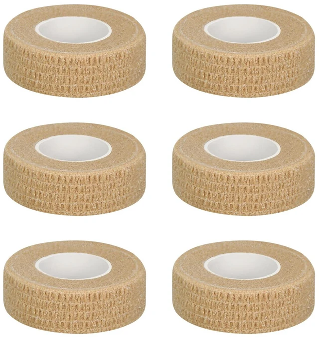 Main image of 6pcs 1/2in Self Adhesive Bandage Wraps, 5 Yards Skin Color | for Sports