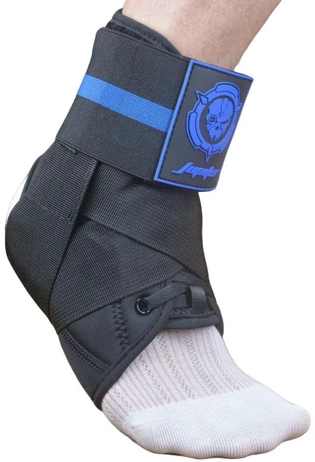 Main image of Ankle Brace for Sprained Ankles for Women & Men, Made of Neoprene with Dual Springs, for Injury Recover, Running, Basketball and Cycling.(Blue M 11"-14")