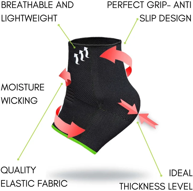 Alt view image 4 of 6 - Ankle Brace Compression Sleeve, Ankle Support Socks for Work, Gym, Sports, Plantar Fasciitis Foot Comfort Sleeve (1, Medium)