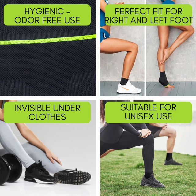 Alt view image 5 of 6 - Ankle Brace Compression Sleeve, Ankle Support Socks for Work, Gym, Sports, Plantar Fasciitis Foot Comfort Sleeve (1, Medium)