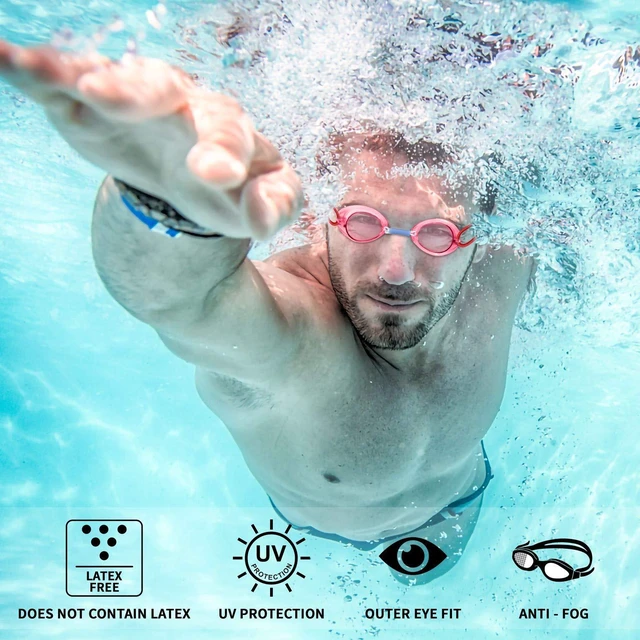 Alt view image 2 of 7 - Bungee Headband Goggle Strap - Swimming and Divers - Great Replacement Goggle Strap - Comfortable and Will Stay Secured - Men, Women, and Teens - Red