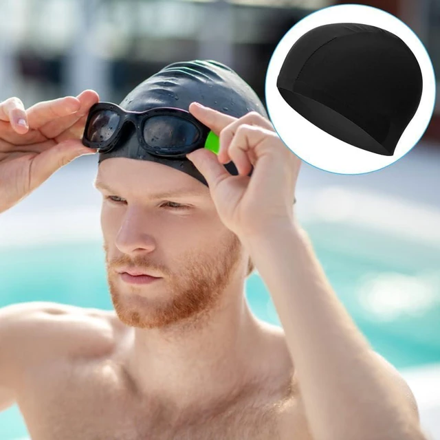 Alt view image 7 of 7 - 2 Pcs Fabric Swimming Cap, High Elastic Swimming Hat for Adults and Children, Non Slip Comfortable High Elasticity Swimming Cap, Lightweight Bathing Caps for Women Men