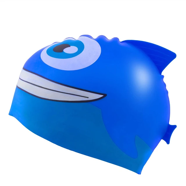 Alt view image 2 of 6 - Silicone Swimming and Diving Cap for Kids and Toddlers | Pool and Aquatic Sports Accessories for Boys and Girls | Cute Fish Design Recreational & Beginner Swimwear for Children (Blue)