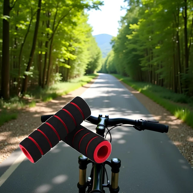 Alt view image 4 of 7 - Non-Slip Foam Handlebar Grips for Bicycle and Motorcycle ?Soft, Durable Sponge Grip Covers for Cycling, Road Racing, Brake Lever Protection ?Comfortable Handlebar Tapes
