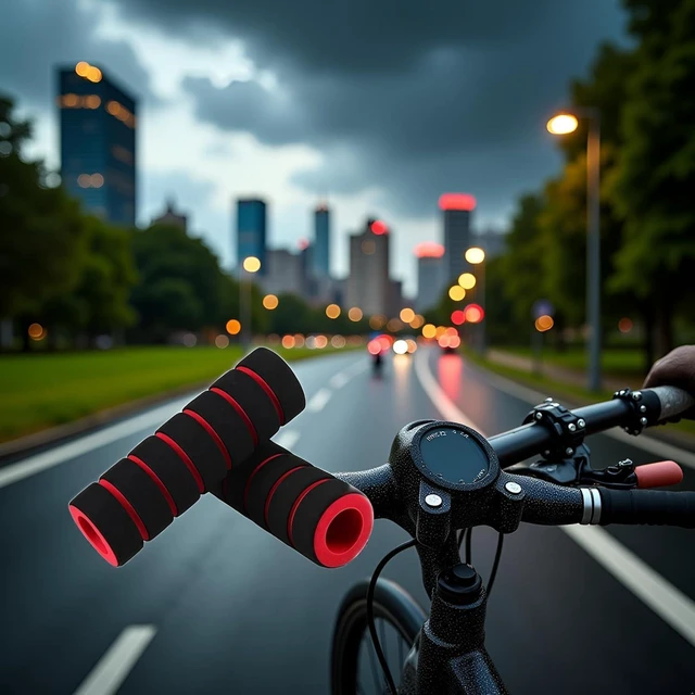 Alt view image 7 of 7 - Non-Slip Foam Handlebar Grips for Bicycle and Motorcycle ?Soft, Durable Sponge Grip Covers for Cycling, Road Racing, Brake Lever Protection ?Comfortable Handlebar Tapes