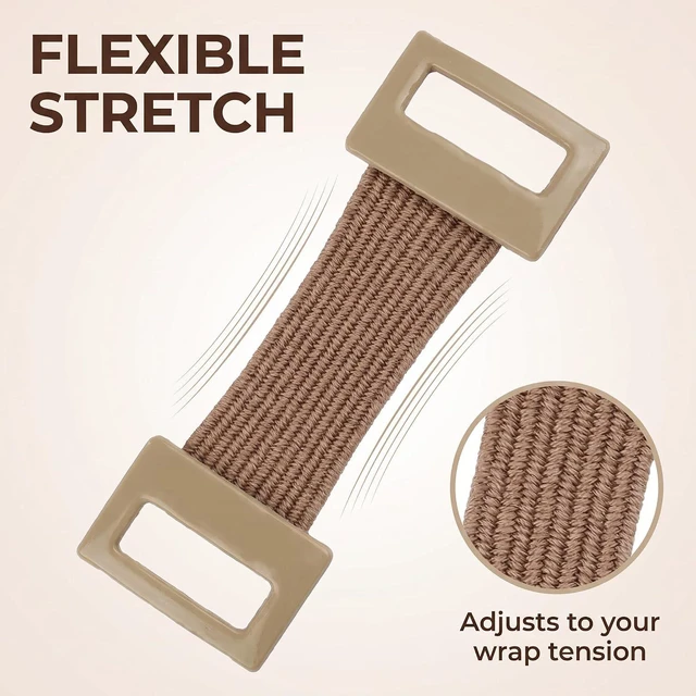 Alt view image 3 of 7 - 10Pcs Skin Color Elastic Bandage Clips, Bandage Wrap Clips Stretch Metal, Large Bandaids, Replaceable Wrap Adhesive for Various Types Bandages, Adhesive Bandages
