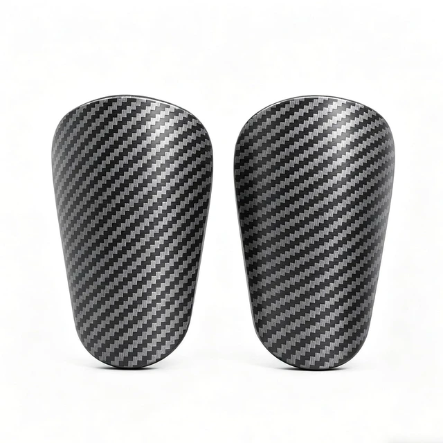 Main image of Mini Soccer Shin Guards, Extra Mini Football Shin,Carbon Fiber Shin Pads Indoor Outdoor Football Soccer Training Protective Equipment for Men, Women, Youths (3.74" x 2.36")