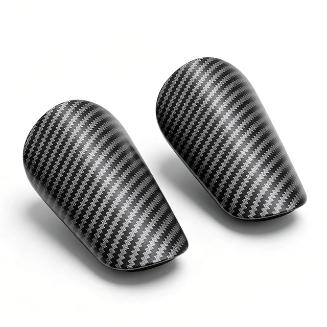 Alt view image 3 of 7 - Mini Soccer Shin Guards, Extra Mini Football Shin,Carbon Fiber Shin Pads Indoor Outdoor Football Soccer Training Protective Equipment for Men, Women, Youths (3.74" x 2.36")