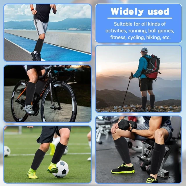 Alt view image 5 of 7 - Soccer Shin Guards for Kids Adults, Shin Guard Soccer Sleeves with Honeycomb Compression Sleeves, Football Shi/n Pads Protective for Boys Girls Men(Size:L)