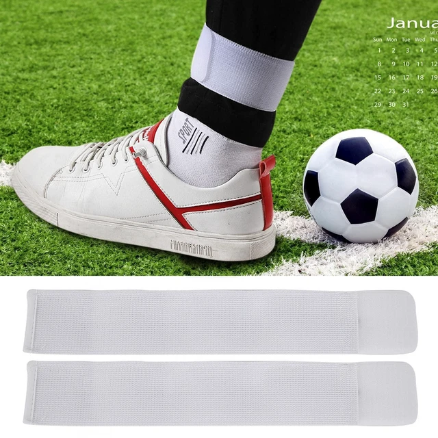 Alt view image 2 of 7 - Shin Guard Straps, Adjustable Elastic Shinguard Belt, Soccer Shin Guard Strap with Anti-Slip Design, Secure & Comfortable Shin for Sports, Defender for Football, MMA, Running
