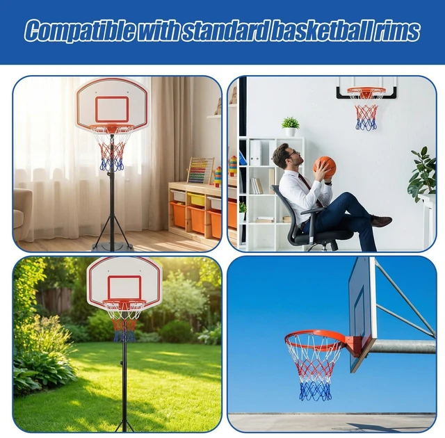 Alt view image 7 of 7 - 2 Pack Mini Basketball Nets Replacement | 8 Loops Basketball Hoop Net for Indoor and Outdoor Small Rim