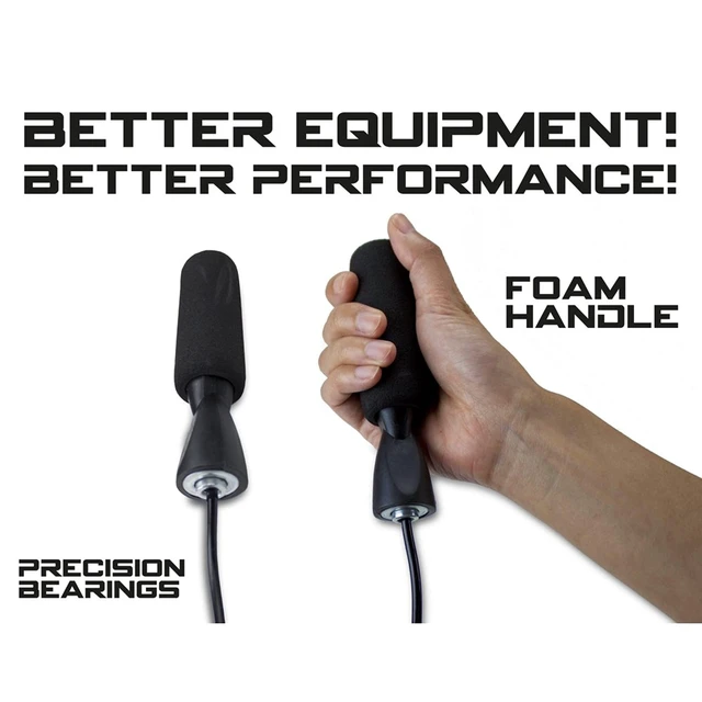 Alt view image 7 of 7 - Deluxe Speed Jump Rope with Precision Bearings and Foam Handles