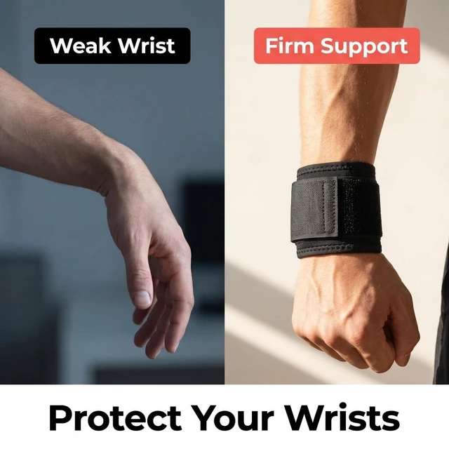 Alt view image 5 of 7 - Adjustable Wrist Support Brace, Compression Wrist Wraps for Men & Women, Wrist Guard for Sports, Fitness, Weightlifting, Tendonitis, Carpal Tunnel Pain Relief, One Size Fits Most (1)