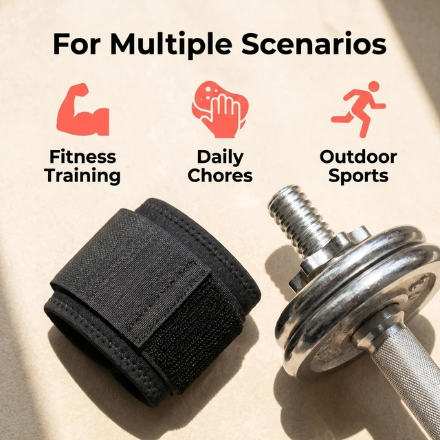 Alt view image 7 of 7 - Adjustable Wrist Support Brace, Compression Wrist Wraps for Men & Women, Wrist Guard for Sports, Fitness, Weightlifting, Tendonitis, Carpal Tunnel Pain Relief, One Size Fits Most (1)