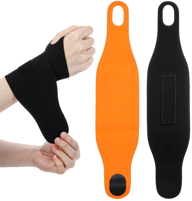 Main image of 2PCS Ulnar Wrist Brace for Carpal Tunnel, Ultra-Thin Wrist Wraps for Pain Relief Elastic Hand Braces Compression and Support for Fitness Enthusiasts for Right & Left Hand (Black, Orange)