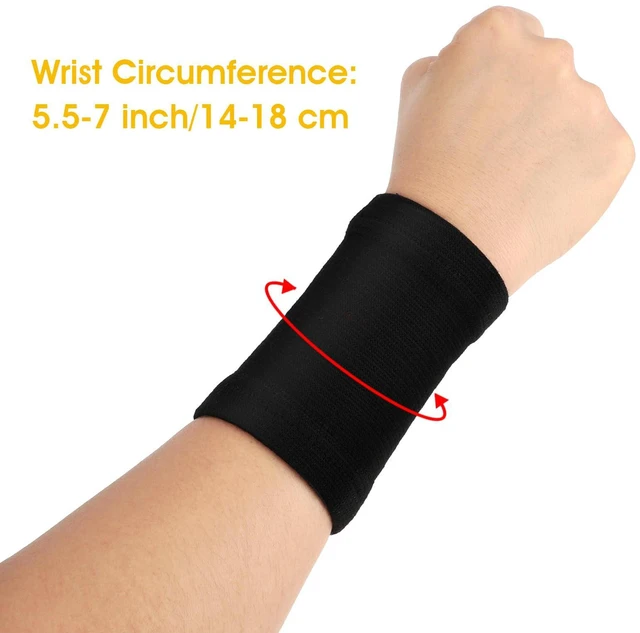 Alt view image 5 of 7 - 2 Pairs Wrist Compression Sleeve, Carpal Tunnel Wrist Brace, Black | Comfortable Elastic Hand Band, Sport Support Wraps, for Men Women, Arthritis, Tendonitis, Sprain Injuries, Workout