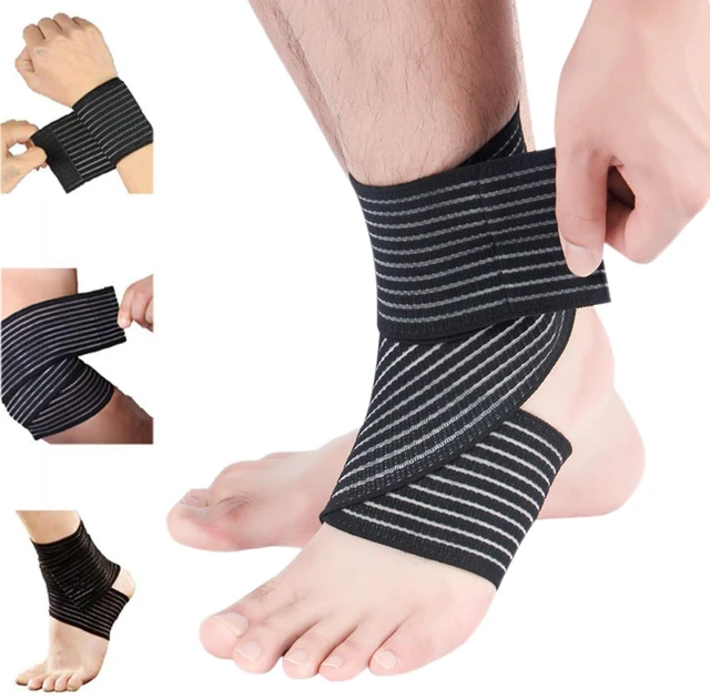 Alt view image 2 of 7 - High-Elastic Breathable Ankle Brace for Men and Women, Adjustable Compression Wrap for lantar Fasciitis, Tendinitis, Sprain, Swelling and Joint Pain, Ankle Support Suitable for Sports