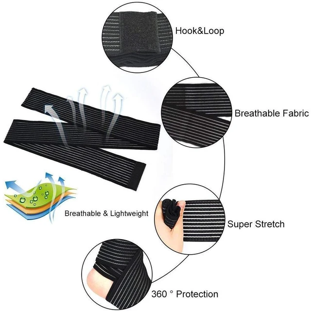 Alt view image 5 of 7 - High-Elastic Breathable Ankle Brace for Men and Women, Adjustable Compression Wrap for lantar Fasciitis, Tendinitis, Sprain, Swelling and Joint Pain, Ankle Support Suitable for Sports