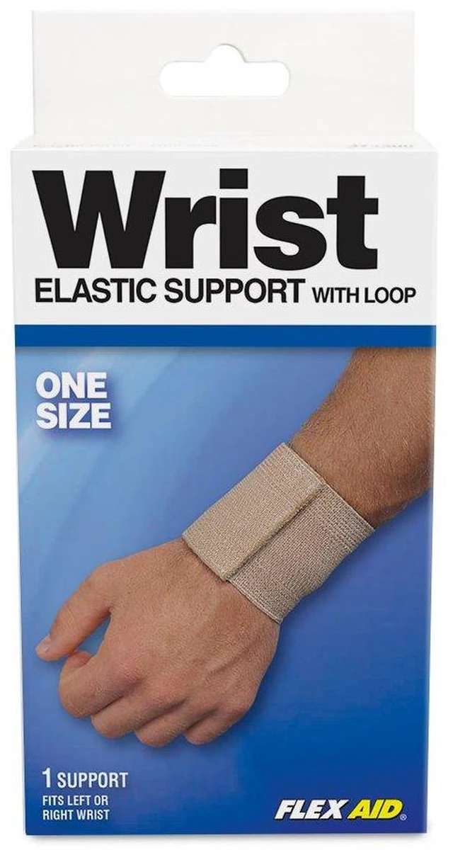 Alt view image 2 of 5 - Wrist Support Wrap- Elastic Support with Loop- Wrist Brace for Carpal Tunnel, Arthritis, Tendonitis, Exercise, Weight Lifting, Calisthenics and More- One Size