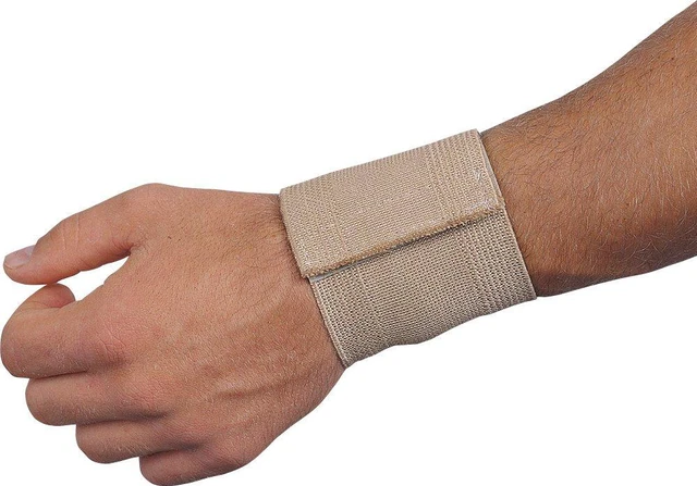 Main image of Wrist Support Wrap- Elastic Support with Loop- Wrist Brace for Carpal Tunnel, Arthritis, Tendonitis, Exercise, Weight Lifting, Calisthenics and More- One Size