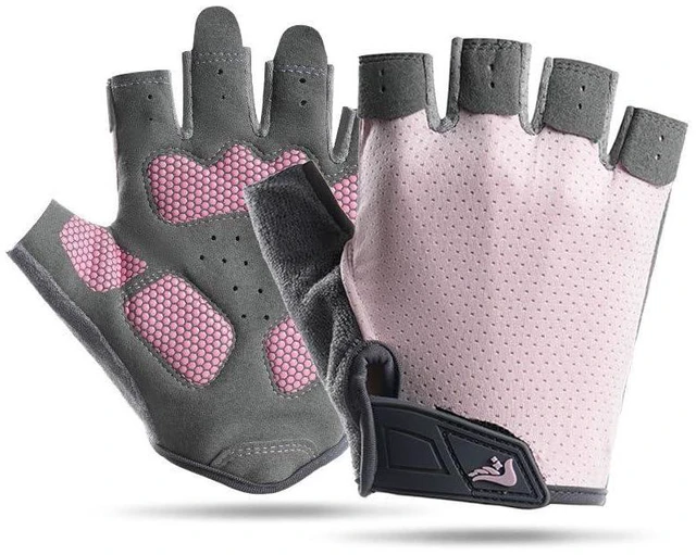Main image of Womens Workout-Cycling-Fingerless-Gloves Anti-Slip Breathable-Sport-Gloves | Unisex breathable mesh,padded palms adjustable wrist straps for cycling, gym training, climbing and outdoor sports
