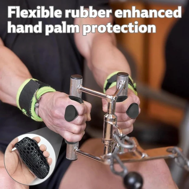 Alt view image 5 of 6 - Anti-Slip Workout Grips - Ergonomic Rubber Hand Protector Gloves for Weight Lifting, Pull-Ups, Gym Training and Exercise, for Men and Women