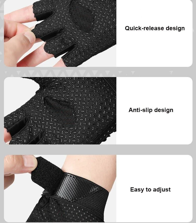 Alt view image 7 of 7 - Workout Exercise Gloves for Men and Women - Lightweight Gym Gloves for Weight Lifting, Cycling, Training