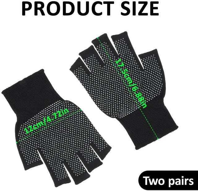 Alt view image 2 of 7 - 2 Pcs Lightweight Men and Women Half-Finger Slip Breathable Fingerless Work Gloves, Cycling Thin Gloves, Fingerless Work Gloves for Climbing, Gym, Training, Workout, Weight Lifting Outdoor
