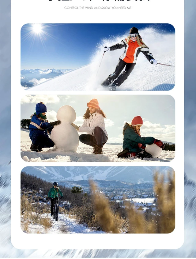Alt view image 3 of 7 - Winter Non-Slip Warm Ski-Gloves for Women Men Outdoor Plus-Velvet-Thickened Touchscreen-Cycling-Gloves for Cold Weathe