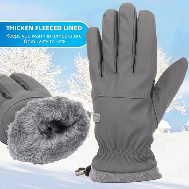 Alt view image 4 of 7 - Winter Non-Slip Warm Ski-Gloves for Women Men Outdoor Plus-Velvet-Thickened Touchscreen-Cycling-Gloves for Cold Weathe