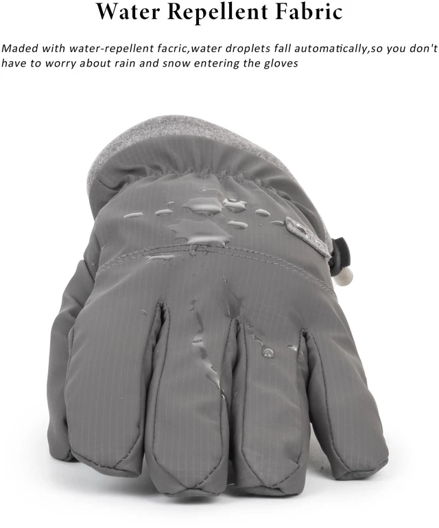 Alt view image 5 of 7 - Winter Non-Slip Warm Ski-Gloves for Women Men Outdoor Plus-Velvet-Thickened Touchscreen-Cycling-Gloves for Cold Weathe
