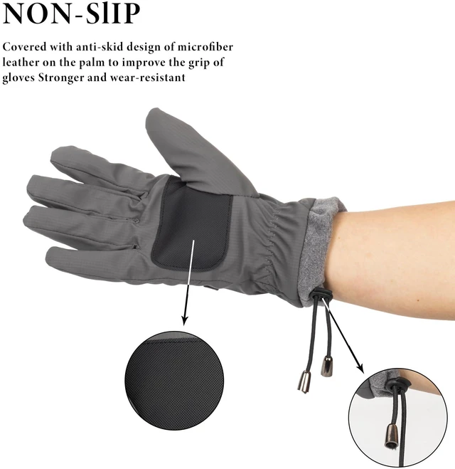 Alt view image 6 of 7 - Winter Non-Slip Warm Ski-Gloves for Women Men Outdoor Plus-Velvet-Thickened Touchscreen-Cycling-Gloves for Cold Weathe