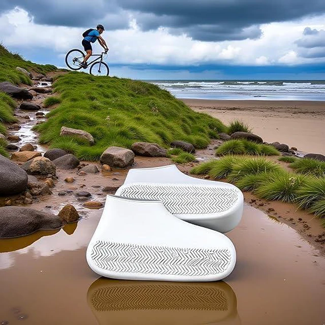 Alt view image 4 of 7 - 1 Pairs Clear Shoe Covers Waterproof Silicone Rain Shoe Covers Hard Sole Version Non Slip Reusable Shoe Covers for Women and Men 40-44