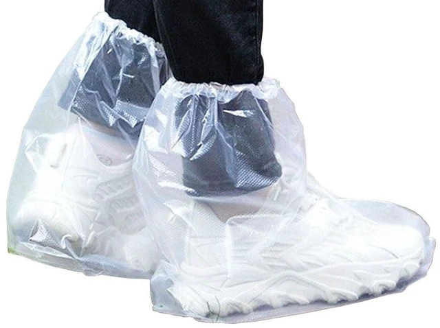 Main image of Thick Disposable Waterproof Shoe Covers 10Packs Non-Slip Rain Shoe Covers | Extra-thick Tear-resistant Plastic Shoe Booties Covers for Women Men,Non-slip Textured Soles,Ideal for Rain,Mud,Gardening