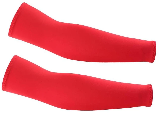 Main image of Arm Sleeves for Men and Women & UV Protection Cooling Baseball Arm Sleeves (Red)