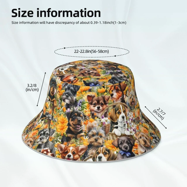 Alt view image 5 of 7 - Cat Bucket Hat Packable Reversible Cap with Dog for Womens Gifts | Dogs Bucket Hat for Women Packable Reversible Summer Hats Fisherman Cap with Cats on it Outdoor Travel Beach Cap