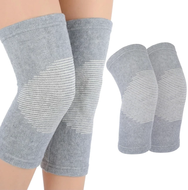 Main image of Bamboo Knee Sleeve, Breathable Compress Bamboo Knee Sleeves | Elastic Warm Knees Brace Relieve Knees Pain Leg Sleeves for Women Men Running Volleyball Gym Weightlifting(Medium)