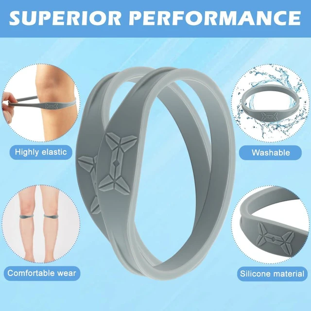 Alt view image 3 of 7 - 2 Pack Knee Strap Patella Support Band, Silicone Compression Brace | 360° Patellar Tendon Band for Jumpers Knee, Tendonitis, Basketball, Running & Hiking - Anti-Slip, One Size Fits Men & Women