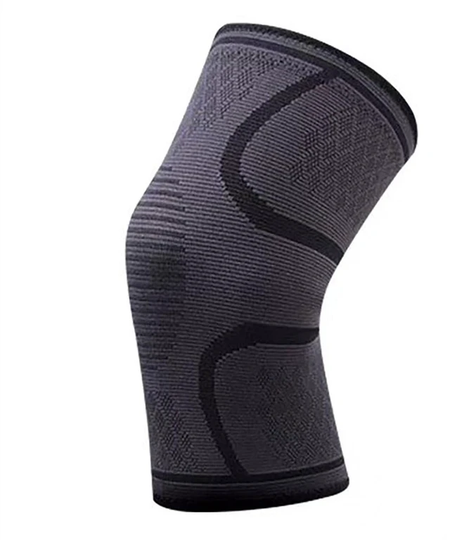 Main image of Adjustable Knee Brace with Thick Sponge, 1 Pcs Black High Elastic Polyester Fiber Banding Increases Pressure for Men and Women (Black, Large)