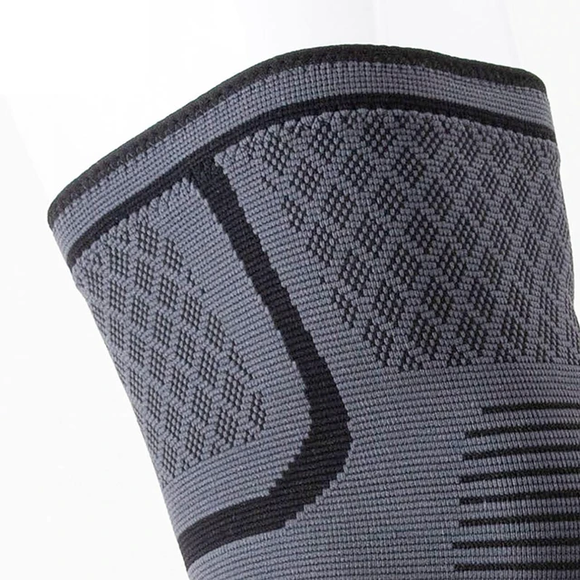 Alt view image 3 of 4 - Adjustable Knee Brace with Thick Sponge, 1 Pcs Black High Elastic Polyester Fiber Banding Increases Pressure for Men and Women (Black, Large)