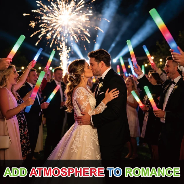 Alt view image 6 of 7 - 6 Pack Foam Glow Sticks,3 Modes LED Light Up Wands for Wedding Halloween | Reusable foam light sticks , glow in the dark party supplies for rave, carnival, New Year & sports game cheering bulk favors