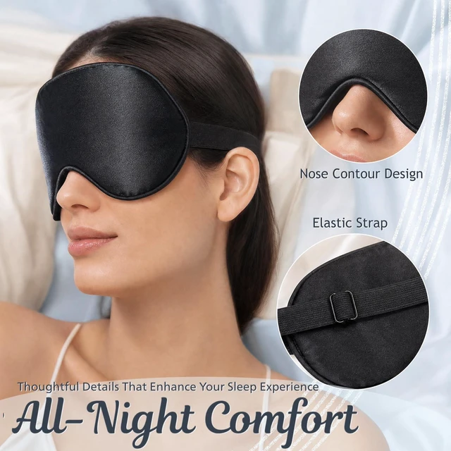 Alt view image 3 of 7 - Blackout Sleep Eye Mask with Adjustable Strap for Men & Women
