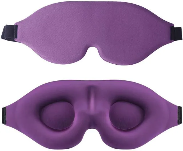 Main image of Sleep Mask for Women Men Comfortable Blockout Soft 3D Padded Eye Mask for Sleeping Side Sleeper Friendly Purple