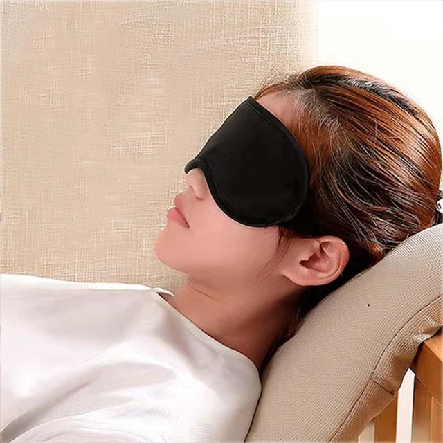 Alt view image 2 of 6 - 3 PCS Sleep Mask, Eye Mask for Sleeping, Adjustable Strap, Black | Eye Covers for Sleeping, Comfortable, Soft and Breathable, Blindfold for Men Women, Travel, Party Games