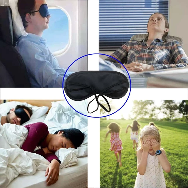 Alt view image 4 of 6 - 3 PCS Sleep Mask, Eye Mask for Sleeping, Adjustable Strap, Black | Eye Covers for Sleeping, Comfortable, Soft and Breathable, Blindfold for Men Women, Travel, Party Games